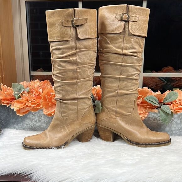 Via Spiga Leather Slouch Boots - Picture 4 of 11